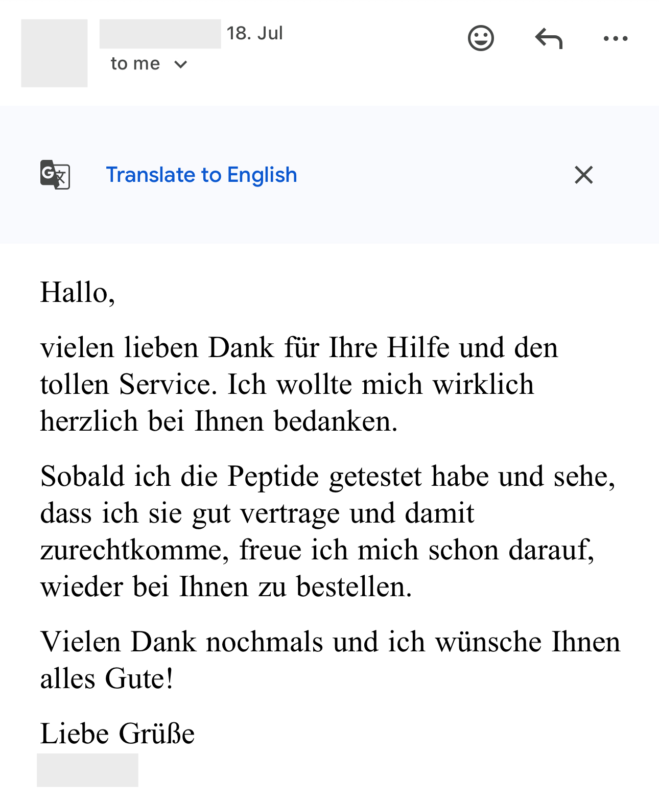 Kundenbewertung